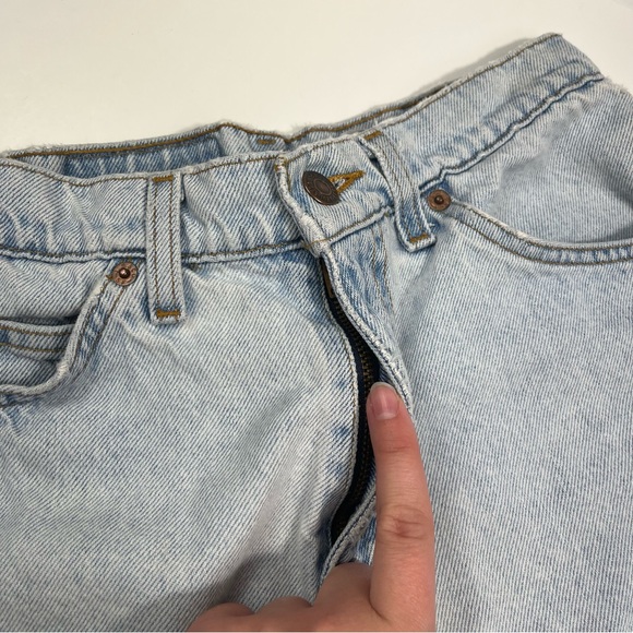 Levi’s Vintage Orange Tab 550 Relaxed Fit Light Wash Mom Shorts 100% Cotton 29 - Picture 3 of 8